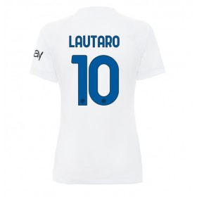 Damen Fußballbekleidung Inter Milan Lautaro Martinez #10 Auswärtstrikot 2023-24 Kurzarm